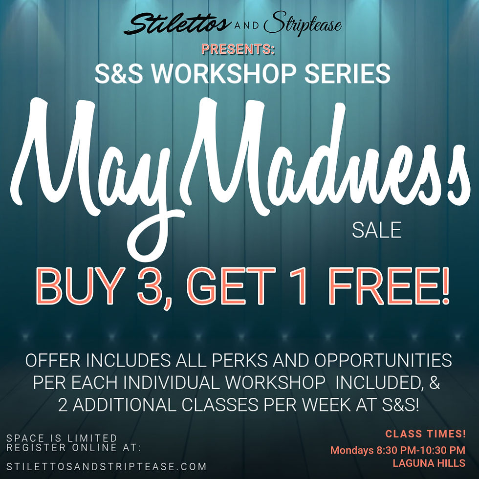 MAY MADNESS!  BUY 3 WORKSHOPS, GET 1 FREE SALE!
