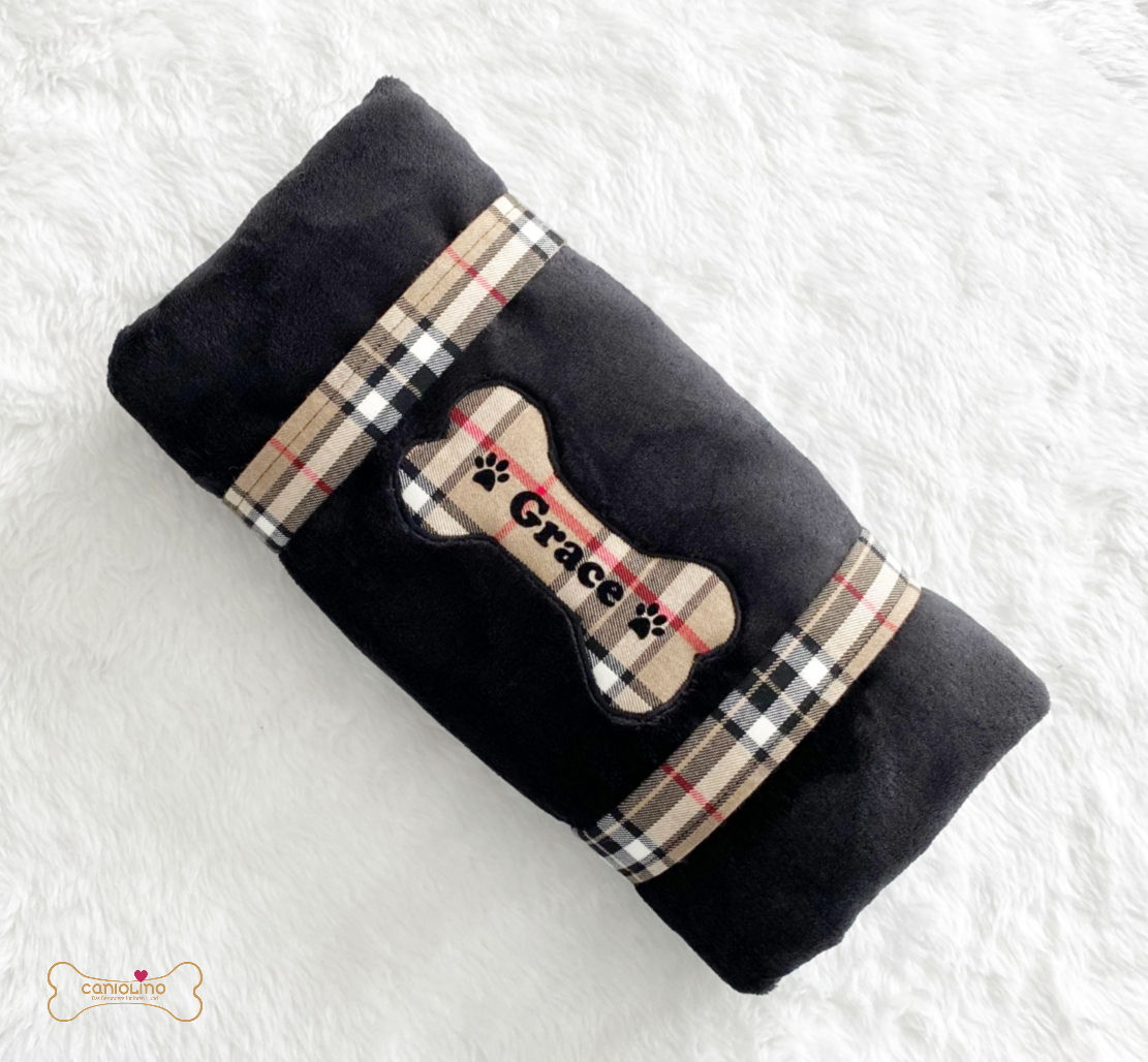 Decke to go Karo Beige