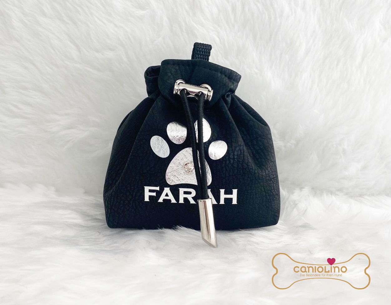 Kunstleder Silber Bling