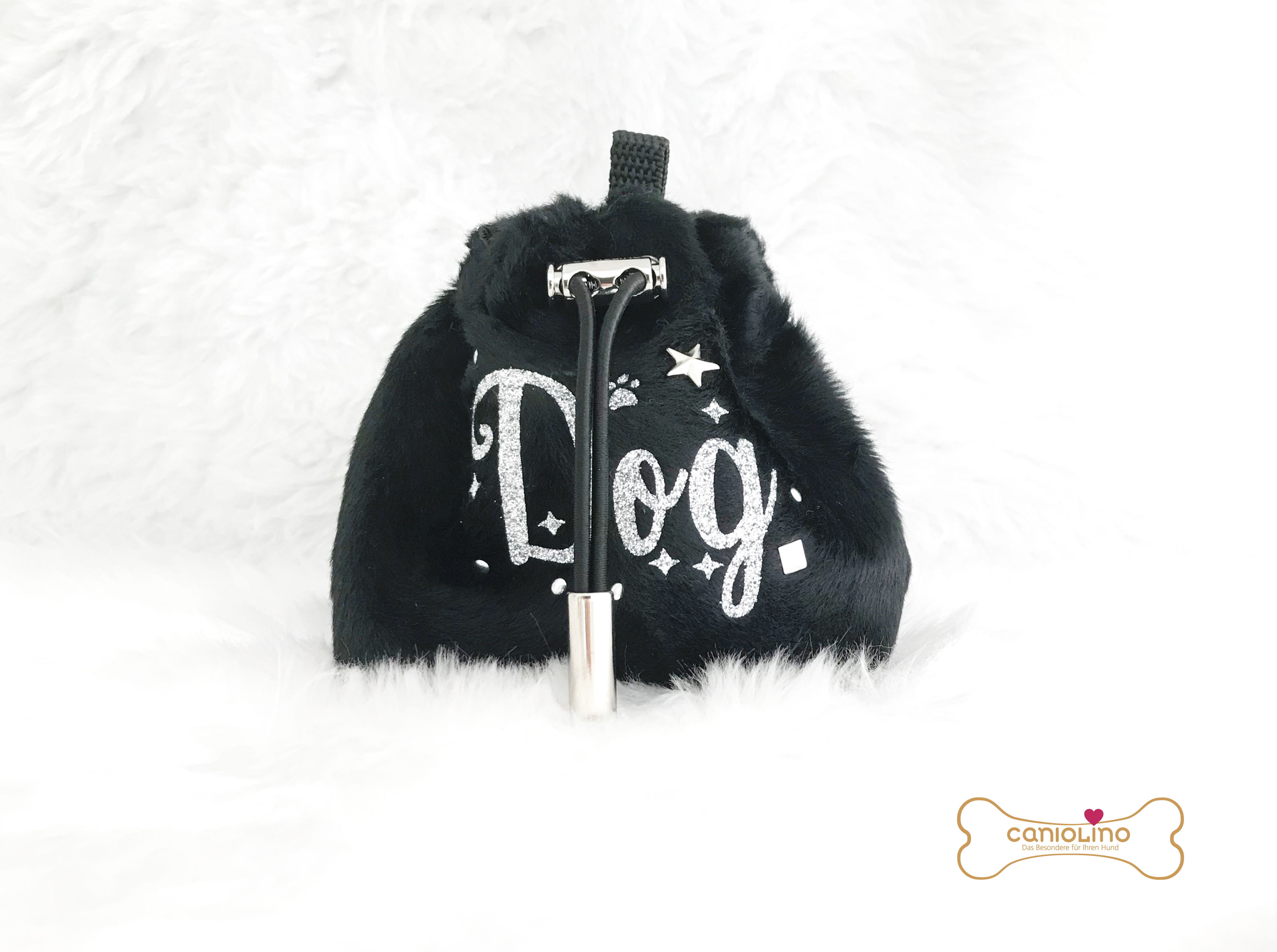 Fellimitat Glitzer Silber