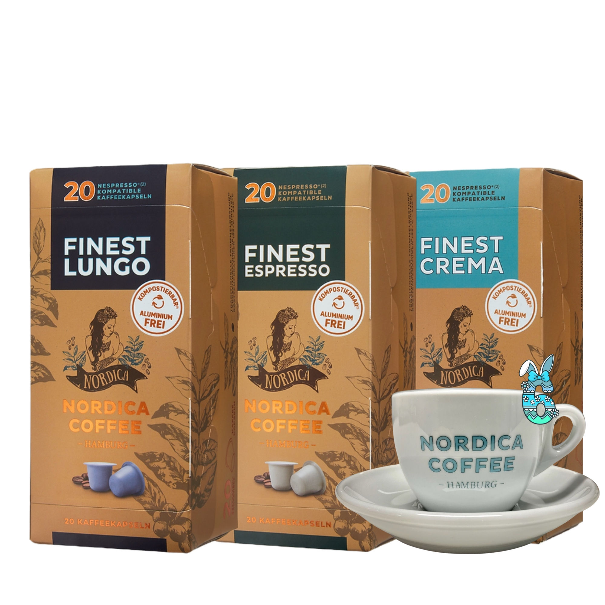 FINEST CAFE`s TEST BOX – Osteraktion inkl. Kaffeetasse