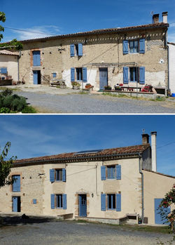 Façade traditionnelle à la chaux.