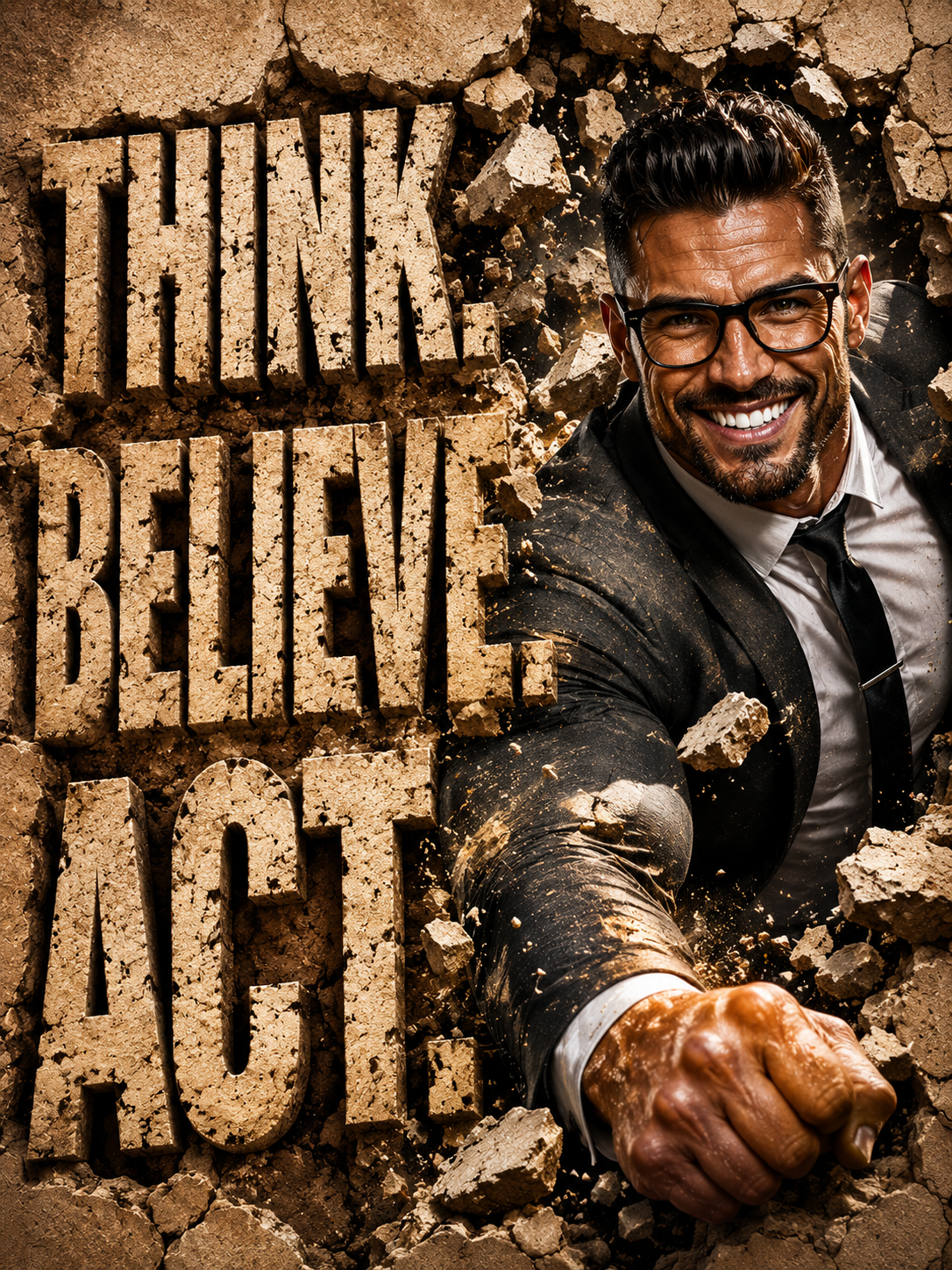 THINK. BELIEVE. ACT. POSTER DESIGN (18" x 24")
