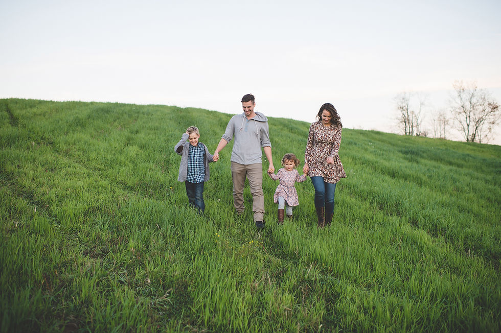 Family Walking Outdoors