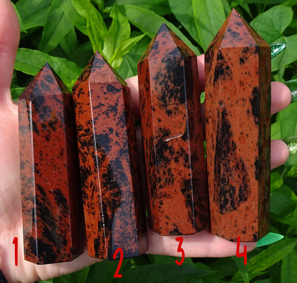 Thumbnail: Polished Deep Mahogany Obsidian Towers / Points - 4 Pieces To Choose From