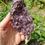 Thumbnail: Part Polished / Raw Flashy Amethyst Cluster On Stand - 537g - 14cm Tall