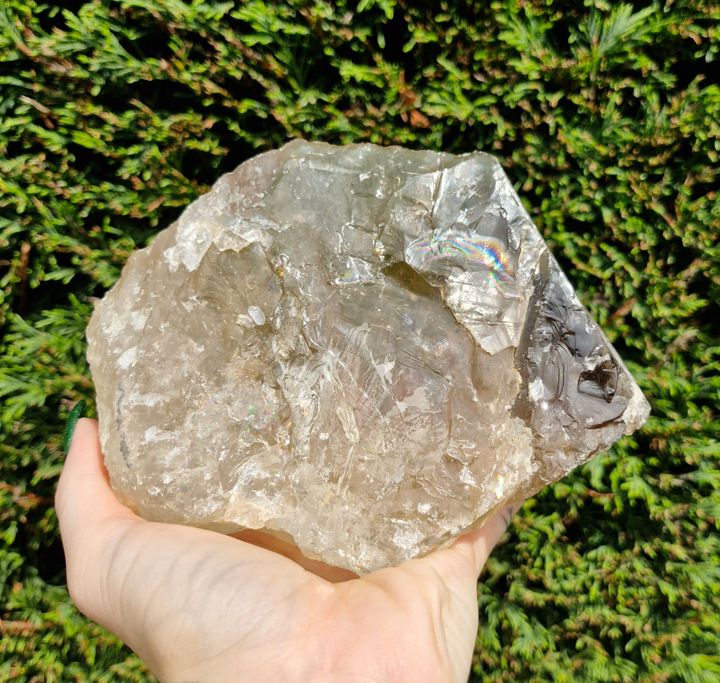 Large Raw / Natural Smokey Quartz Point / Chunk - 1.193kg - 15cm Longest Length