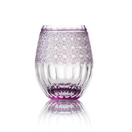 EDO KIRIKO CRYSTAL WINE GRASS “BLOOM” PURPLE