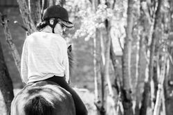 Lisa og Astrix etter ridetur