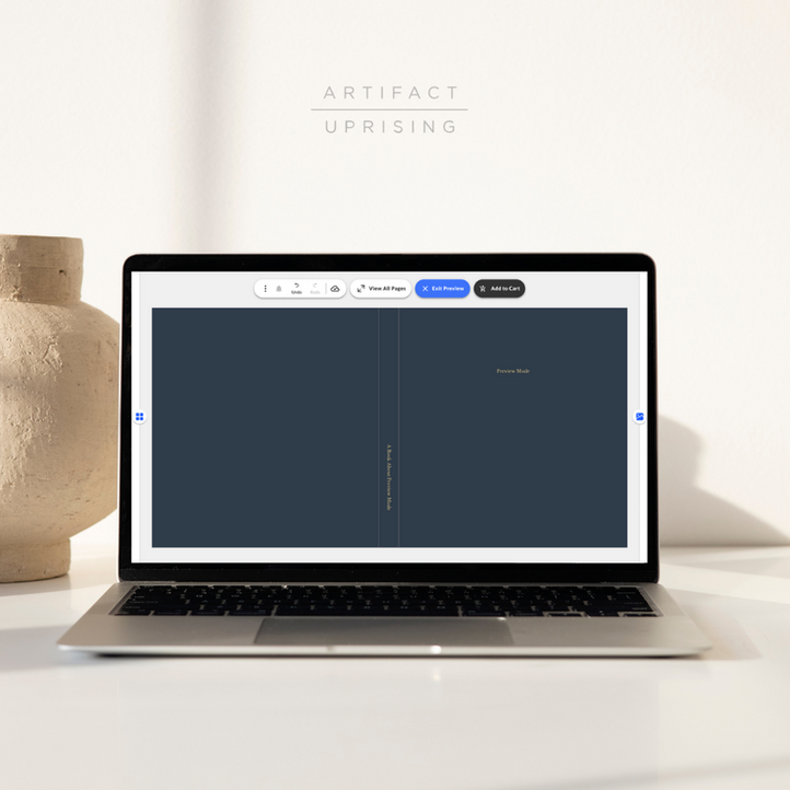Preview Mode in a photo book online editor