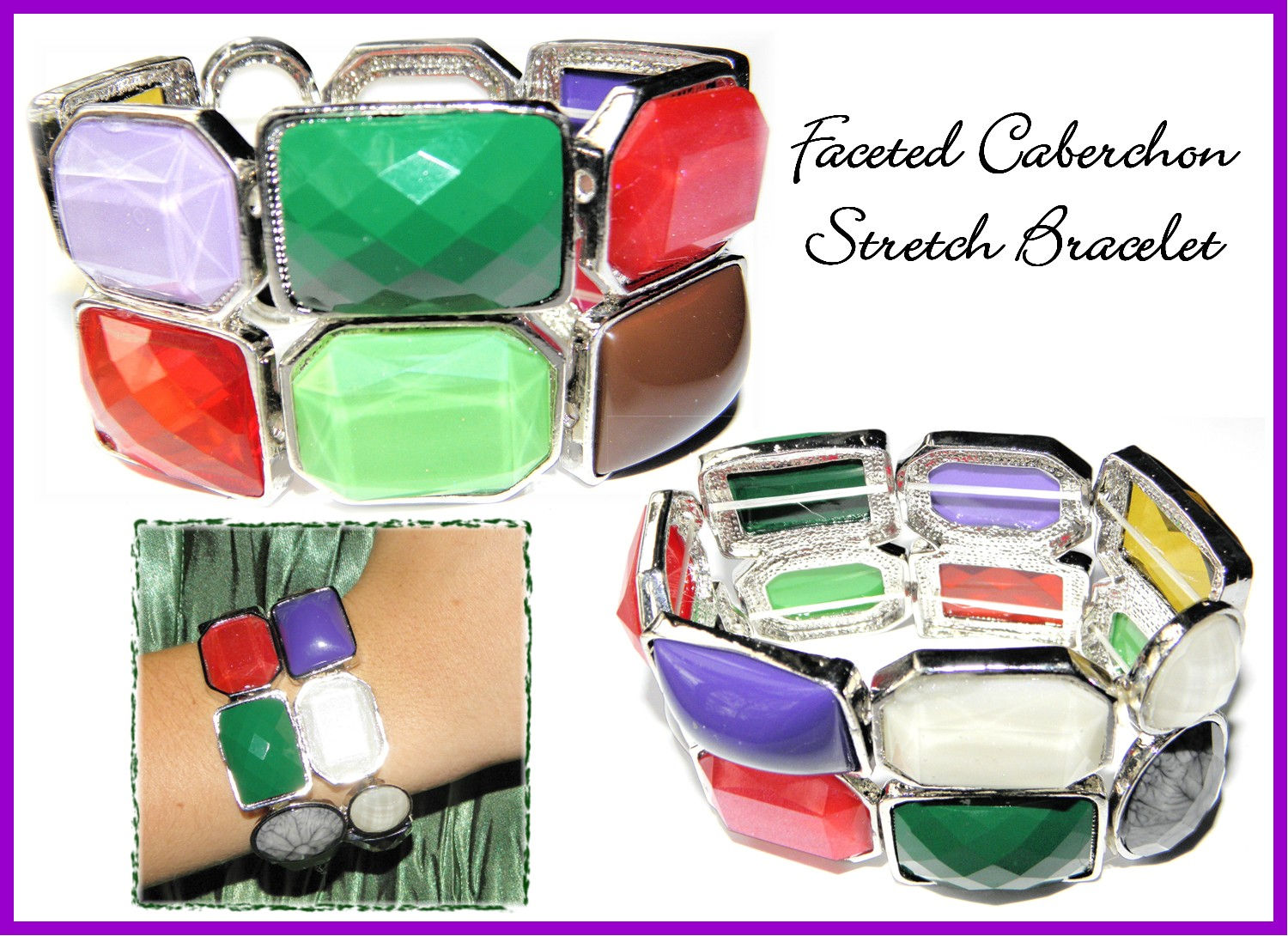 Rhinestone Caberchon Bracelet