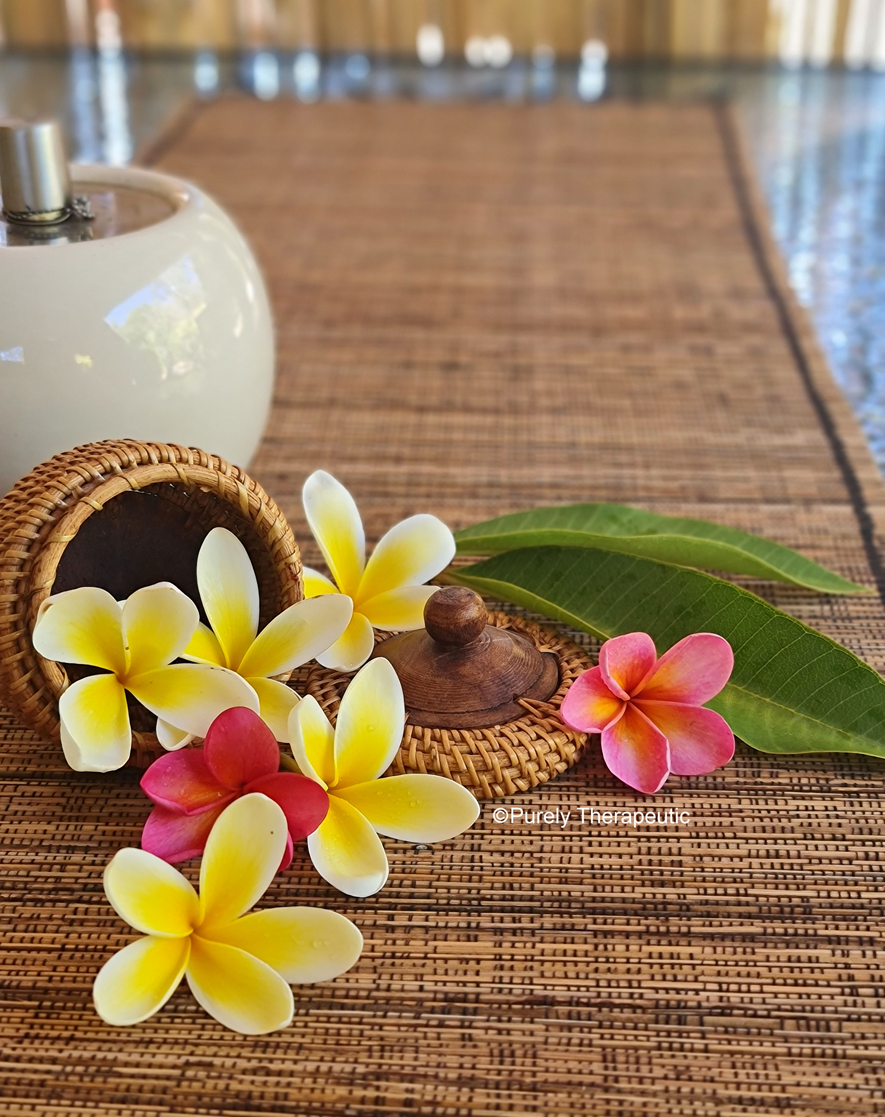Natural colored bamboo balinese table runner