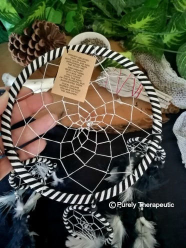 Candy Stripe Black and White Dream Catcher