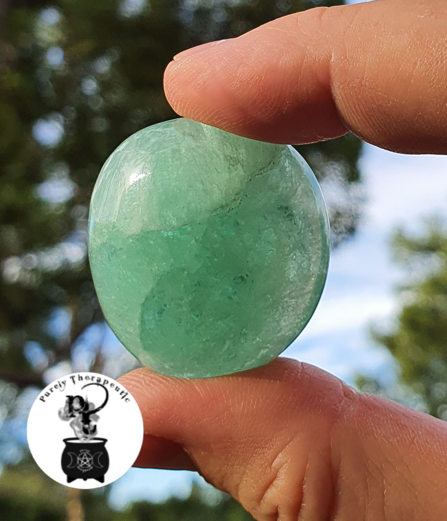 Green Fluorite Gemstone Crystal