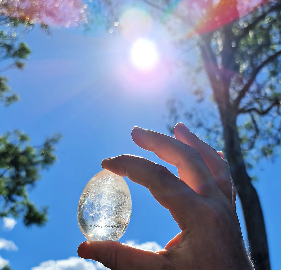 Clear Quartz Polished Gemstone Crystal Egg