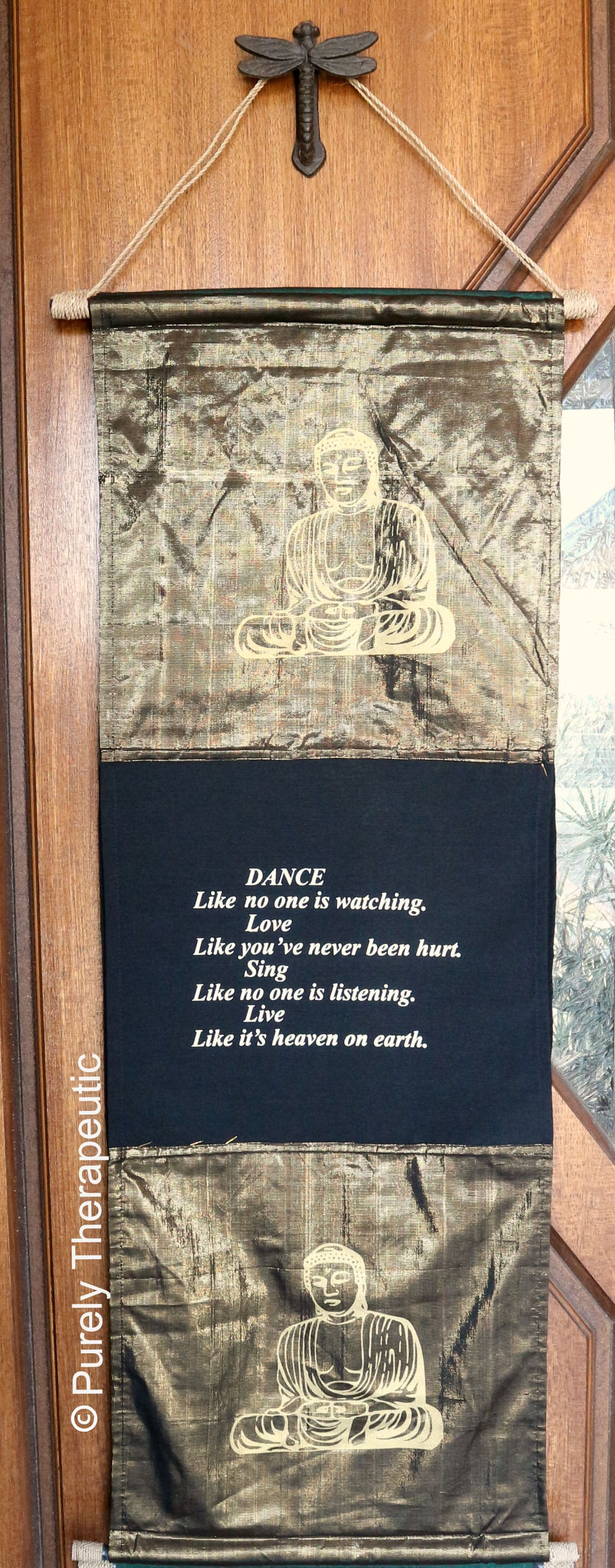 Buddha Inspirational Flag Wall Scroll Hanging