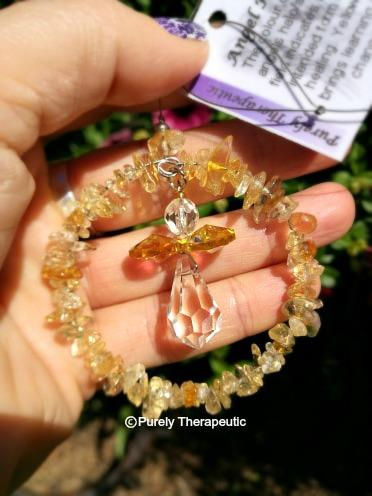 Crystal Angel Citrine Gemstone Crystal Sun Catcher