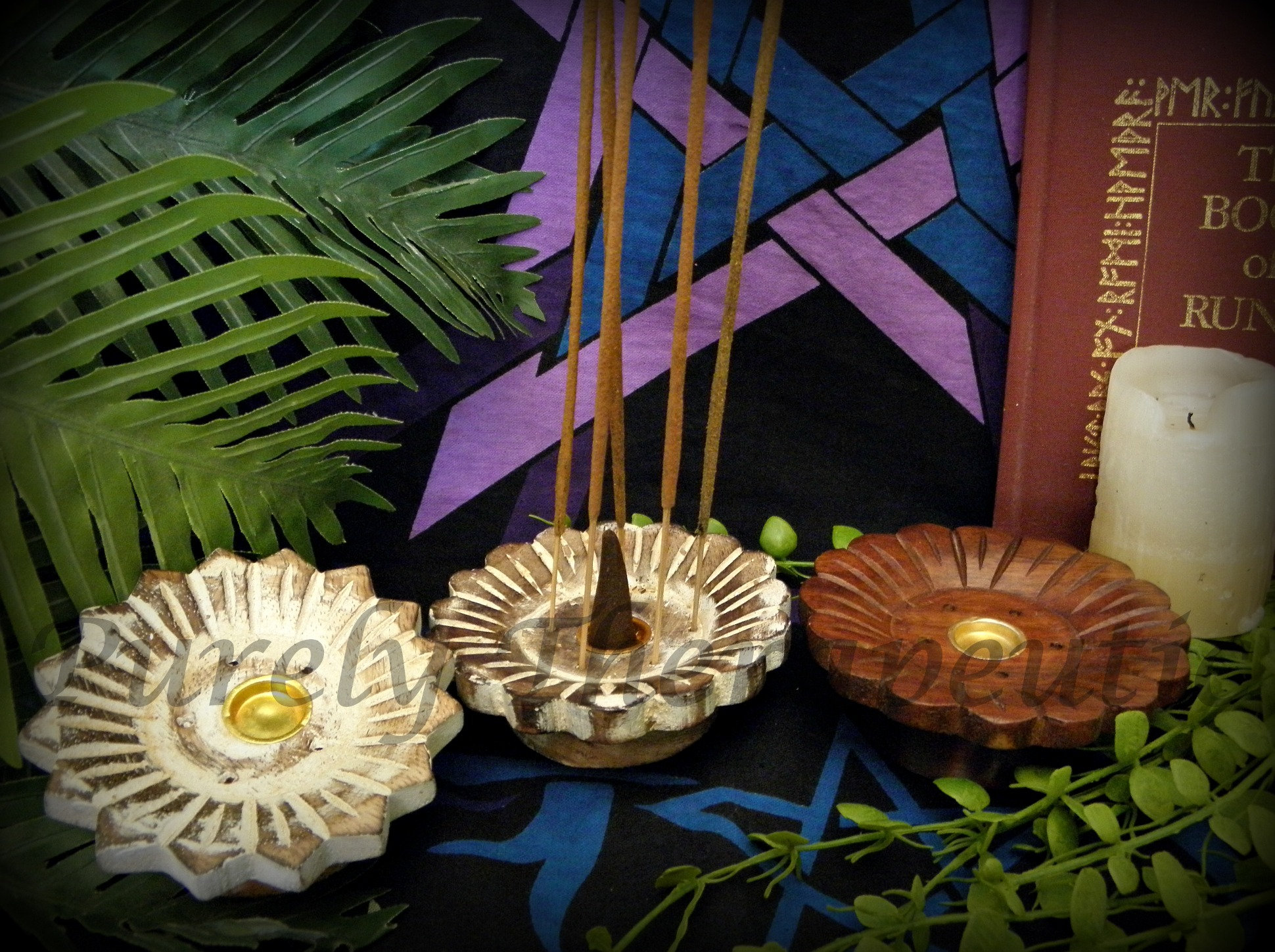 Lotus Flower Cone & Incense Holder Purely Therapeutic