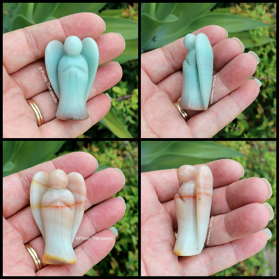 Gemstone Crystal Amazonite Angel Figurine