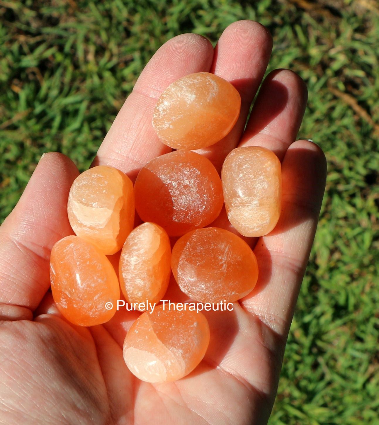 Selenite Orange Tumbled Gemstone Crystal