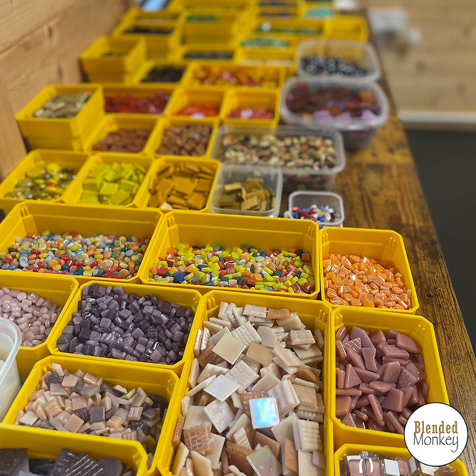 Sweet shop of colour and ready for the workshop here in the Blended Monkey Studios & Gardens