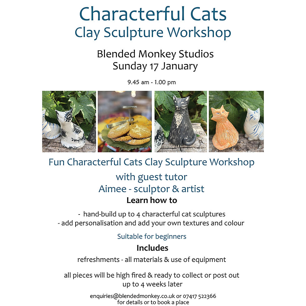 Details about this characterful cats clay sculpture workshop