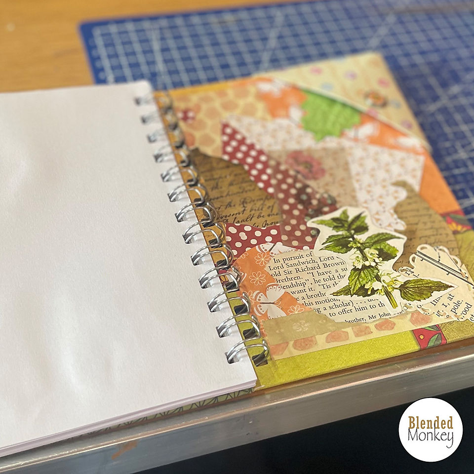 Beautiful junk journal page created by one of our Blended Monkey students