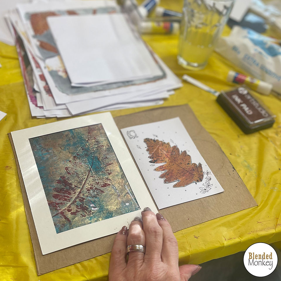 A lovely print made using the gel plate method