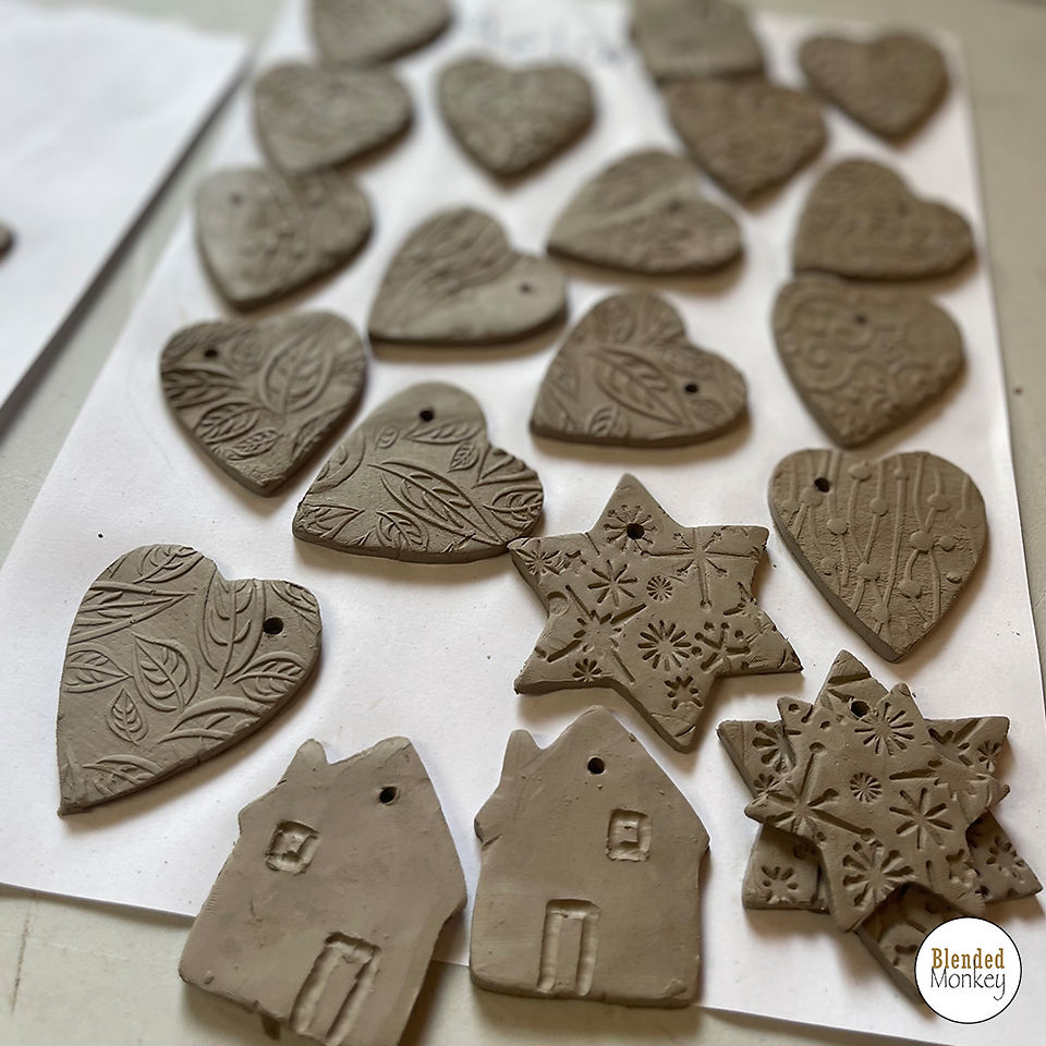 Some lovely decorations made in this morning's Christmas decorations workshop