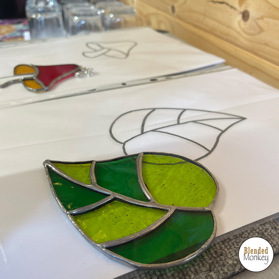 Beautiful copper foiled leaf