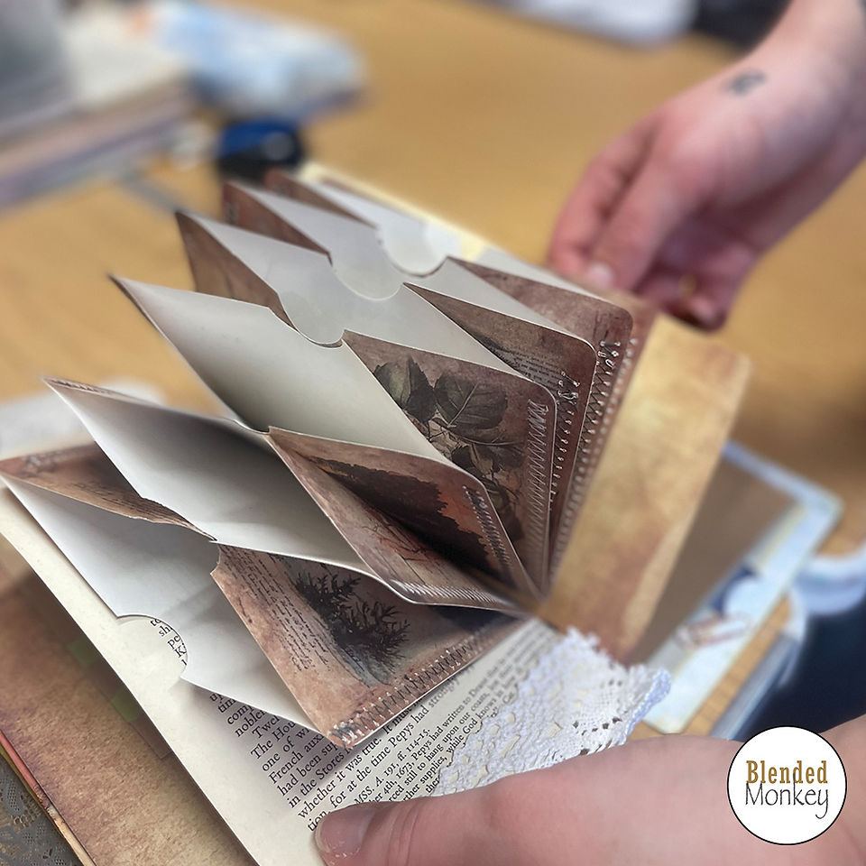 Concertina section created by a student at our journal making workshop