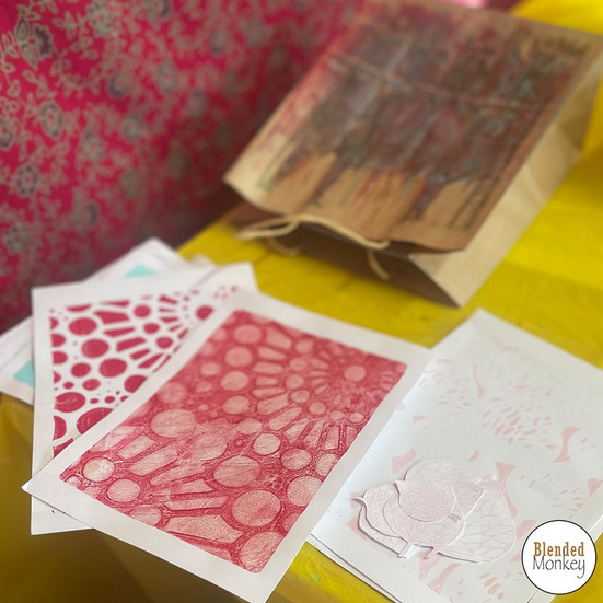 Lovely prints created using the gel plate method