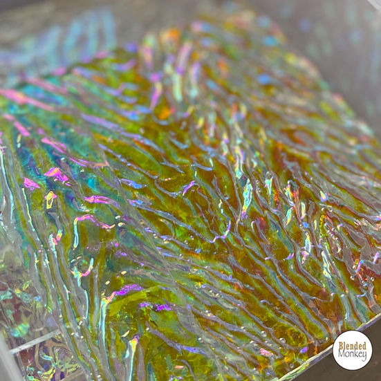 Beautiful dichroic glass used in the fused glass workshop