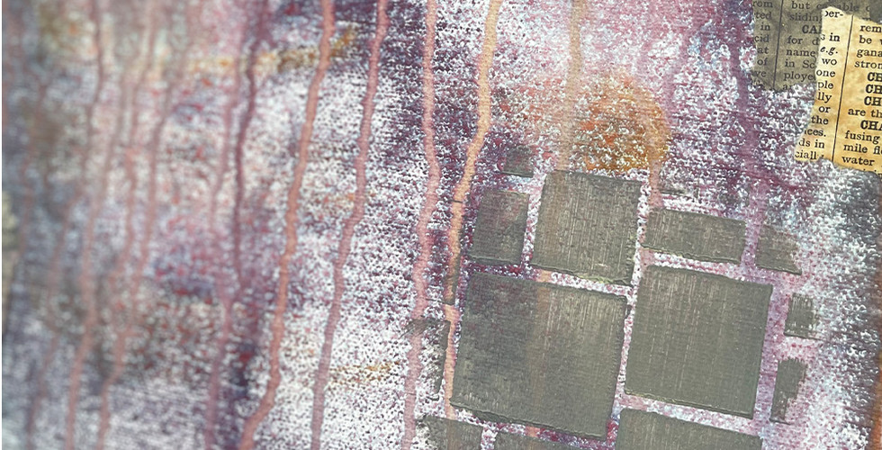 Mixed media workshop at the Blended Monkey Studios - Zakiya using stencils and distress inks