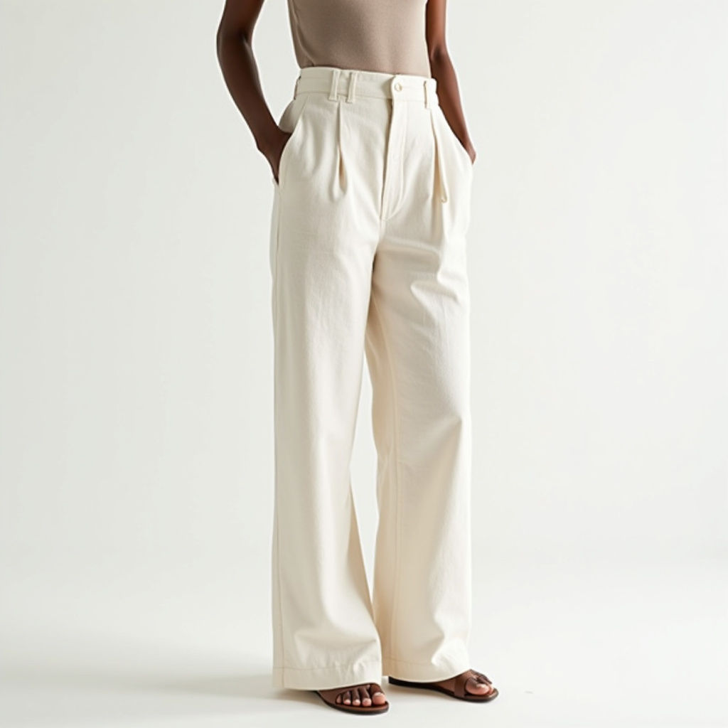 Wide Leg Linen Trousers