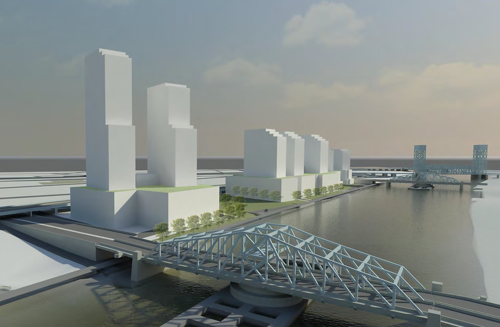 New construction for the Bronx waterfront architect's rendering