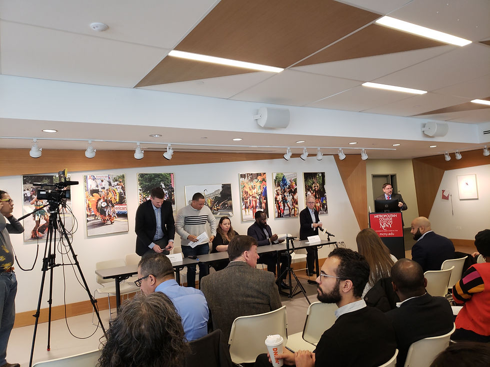 Educational panel at Metropolitan College