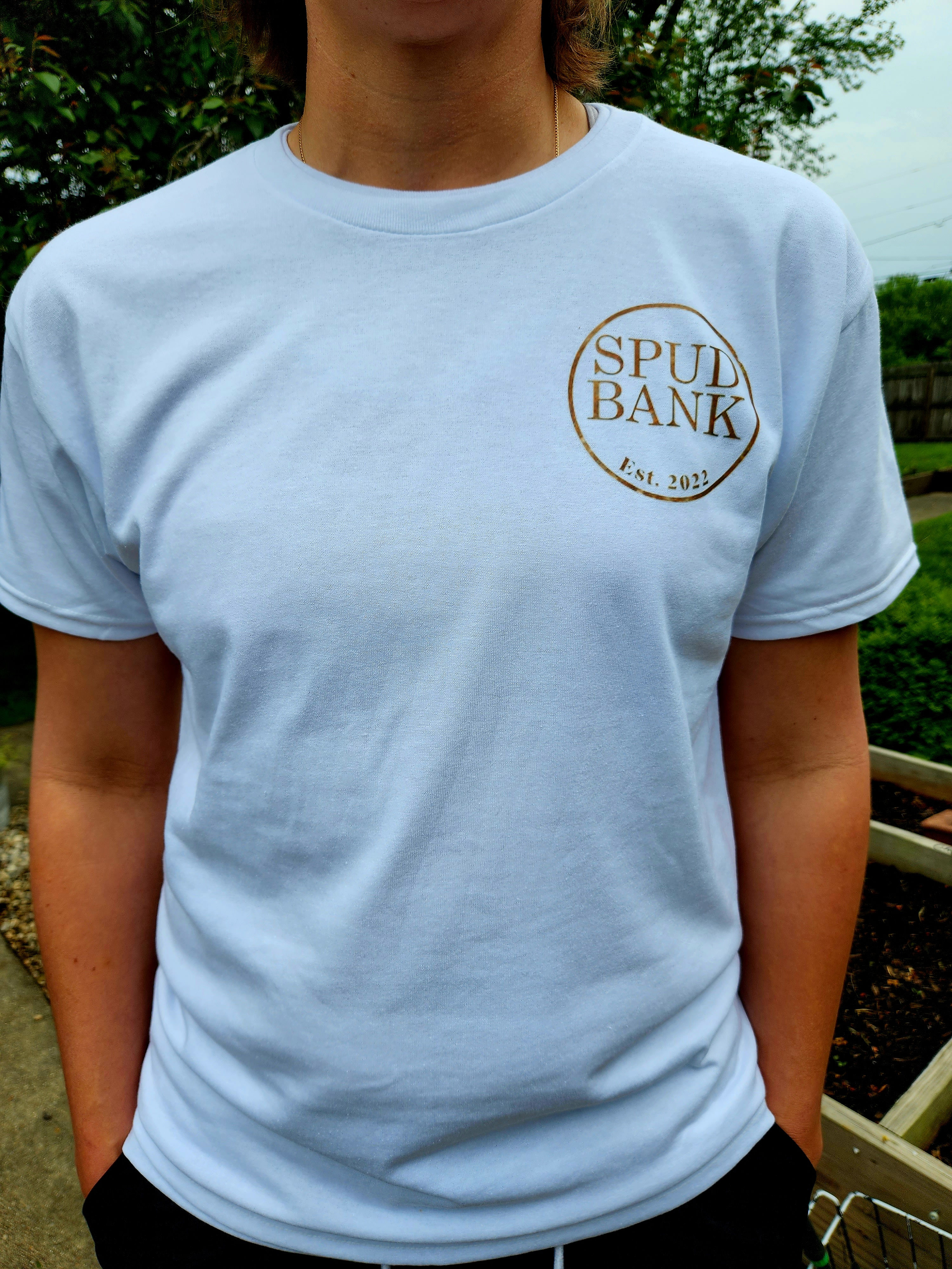 White SpudBank Shirt