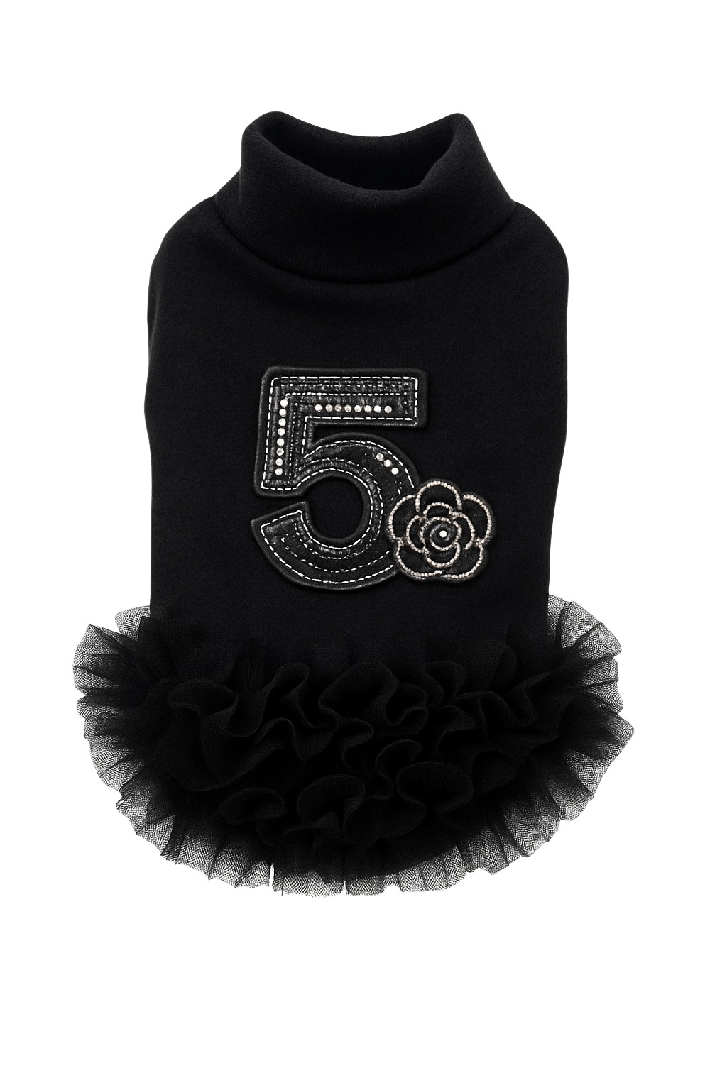 Schwarzer Hoodie mit „5“