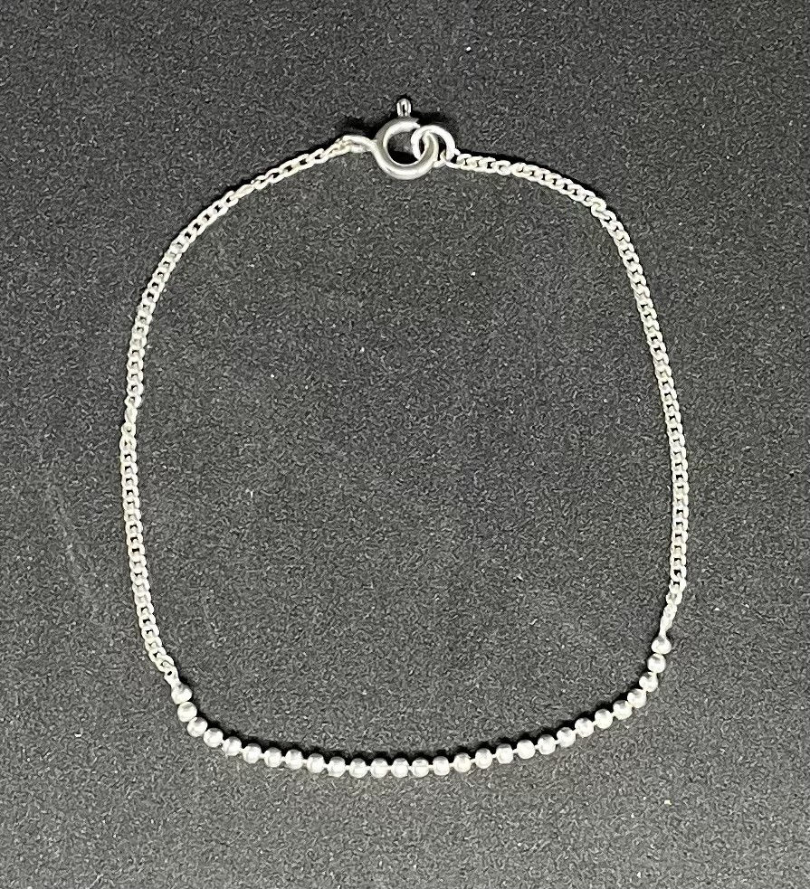 Ball & Chain sterling silver bracelet