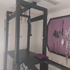 Bondage bed and the toys that go with it!