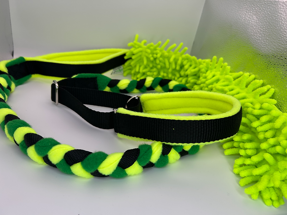 Miniatura: Combo de juguete con flecos y plomo trenzado con collar deslizante