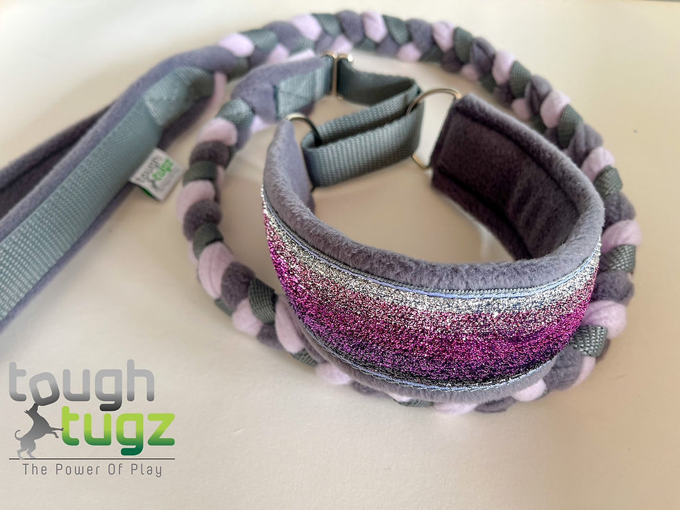 Miniature : Collier coulissant ombré scintillant avec laisse tressée