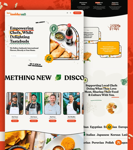 a web page for a restaurant called insider eats