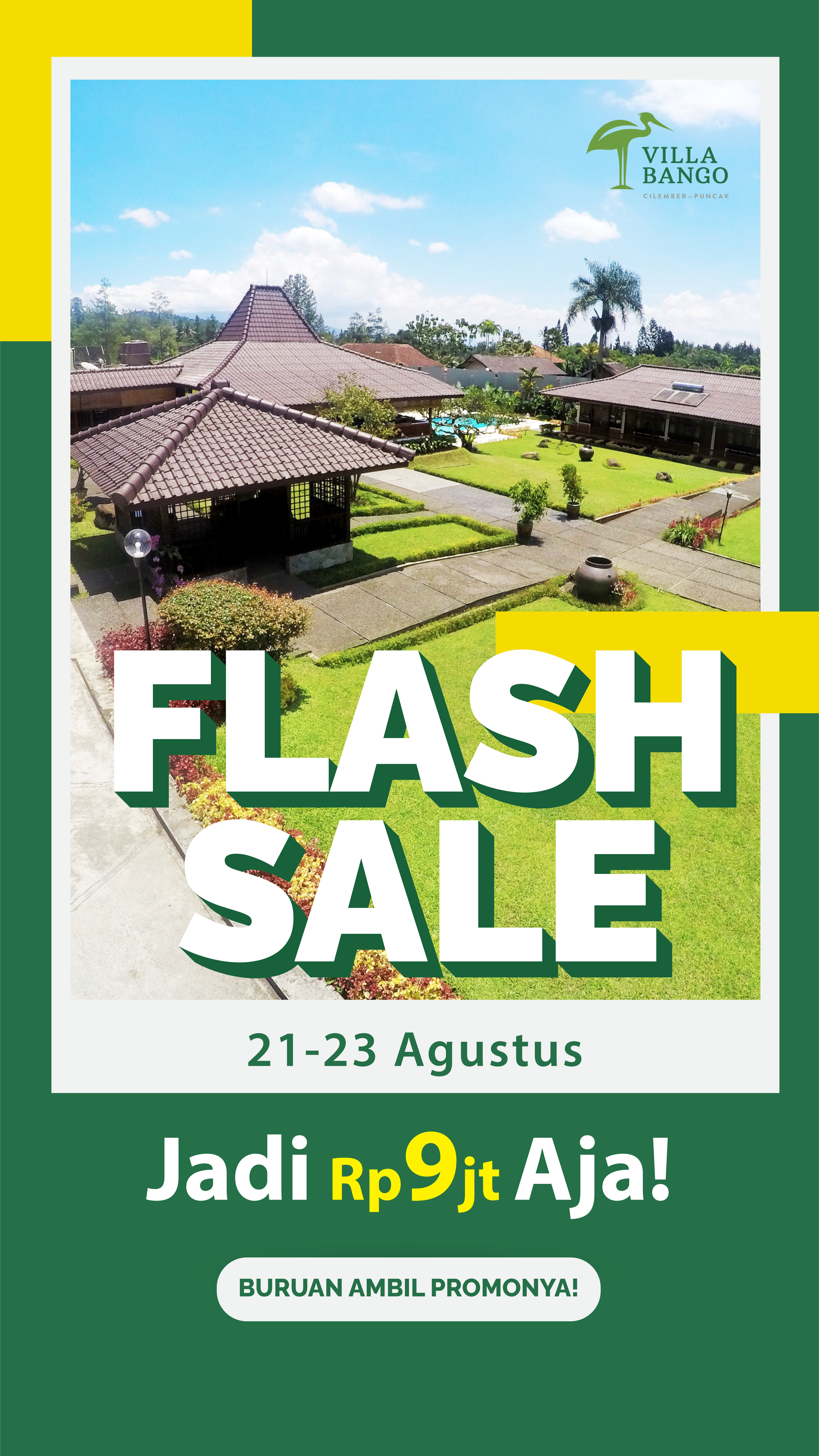 FLASH SALE Agustus Villa Bango, Buruan Ambil Promonya! — inspirasi dari Villa Bango di Cilember, Puncak