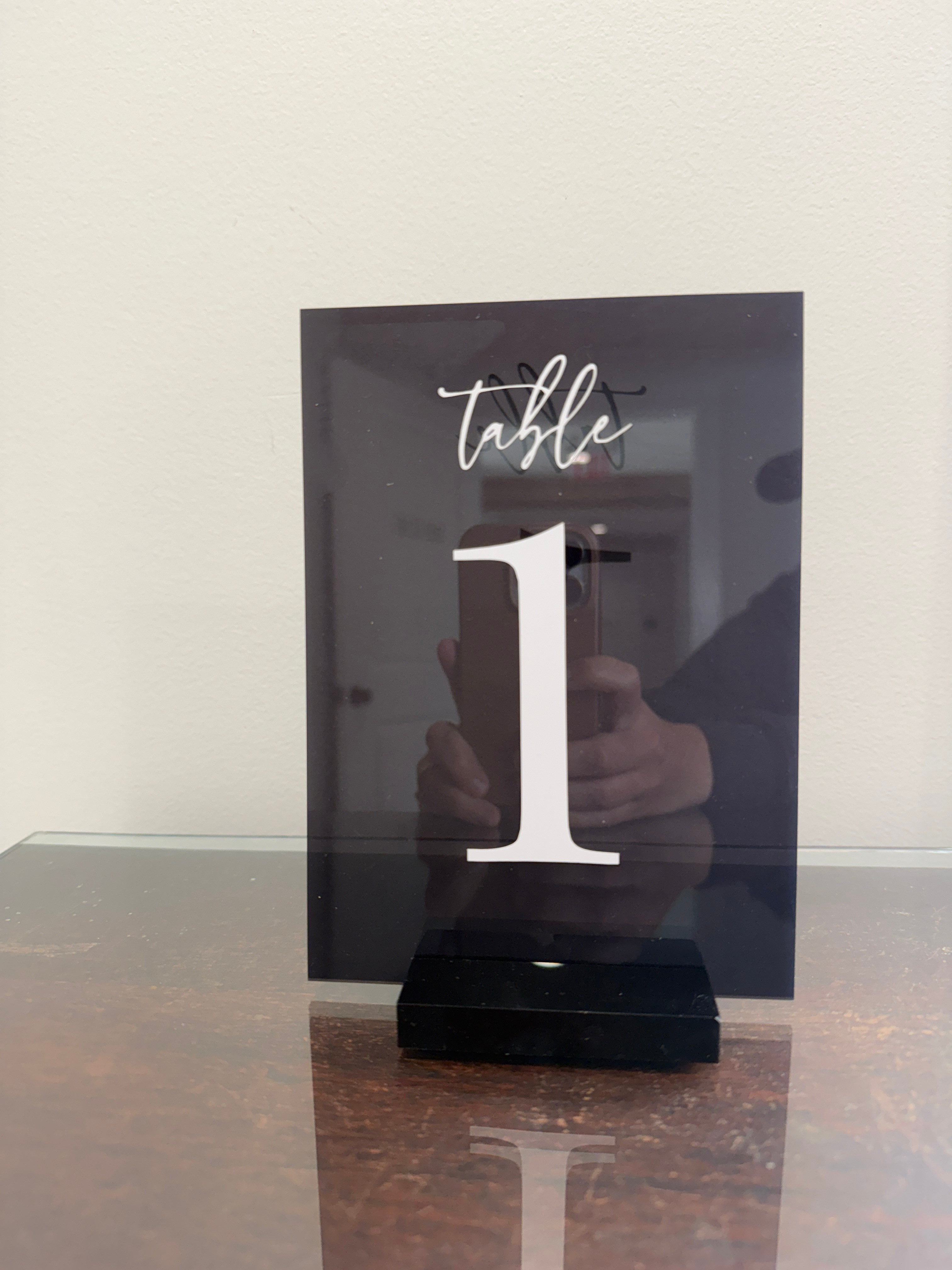 Black and White Table Number Collection