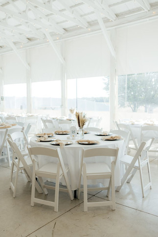 a boho white and gold wedding reception