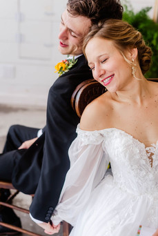 Bride and Groom First Touch at Arlington Acres
