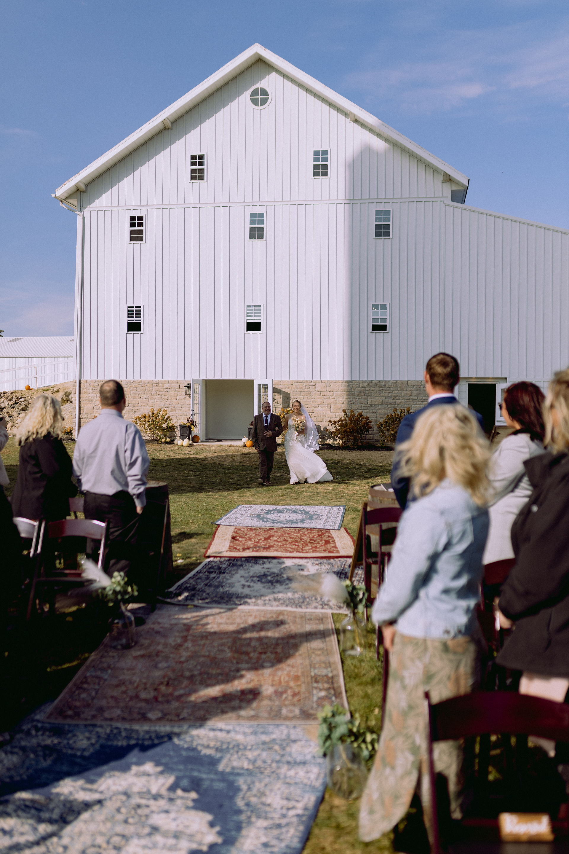 Boho outdoor wedding aisle