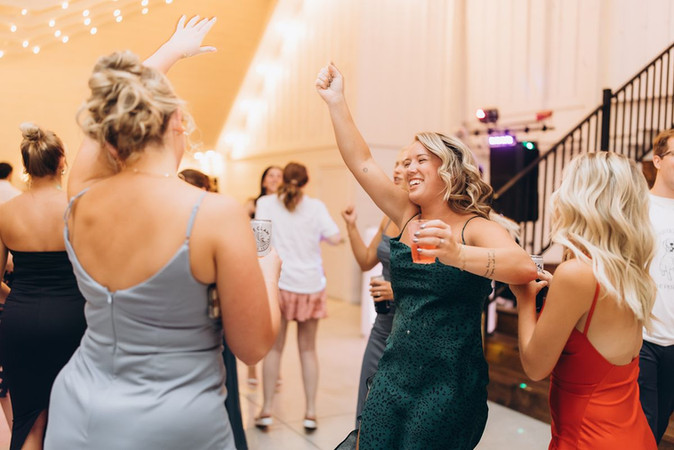 dancing during wedding reception at arlington acres
